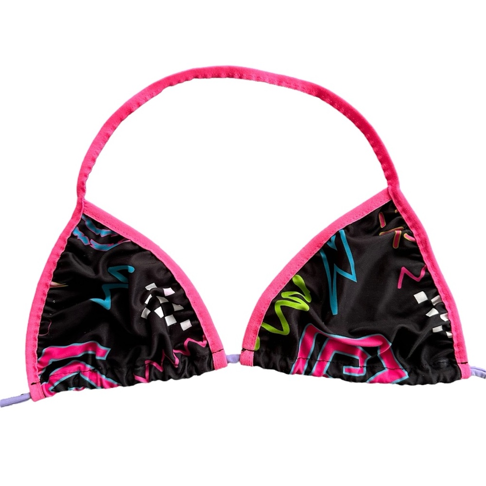Colorful Triangle Bikini Top - Picture 2 of 7
